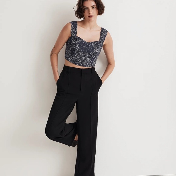 Madewell Quilted Sweetheart Crop Top Size 2 - Picture 3 of 16